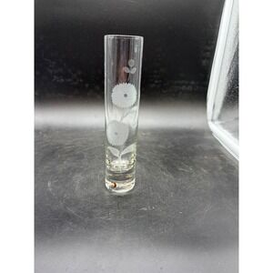 Schmid The‎ Creative Hand Portugal Etched Crystal Floral Bud Vase Clear